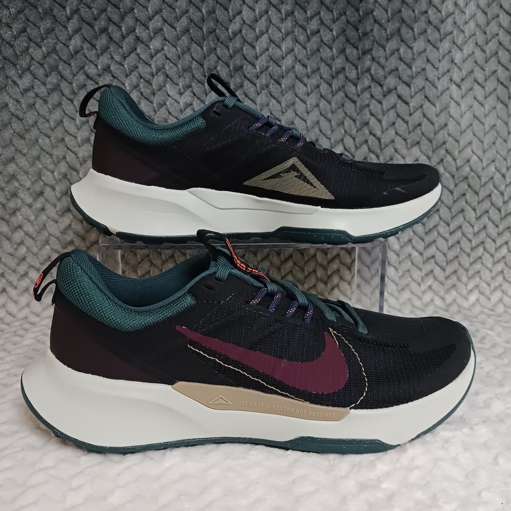 Nike Juniper Trail 2 Black Deep Jungle Women's Walking Running Shoes Size 8.5
